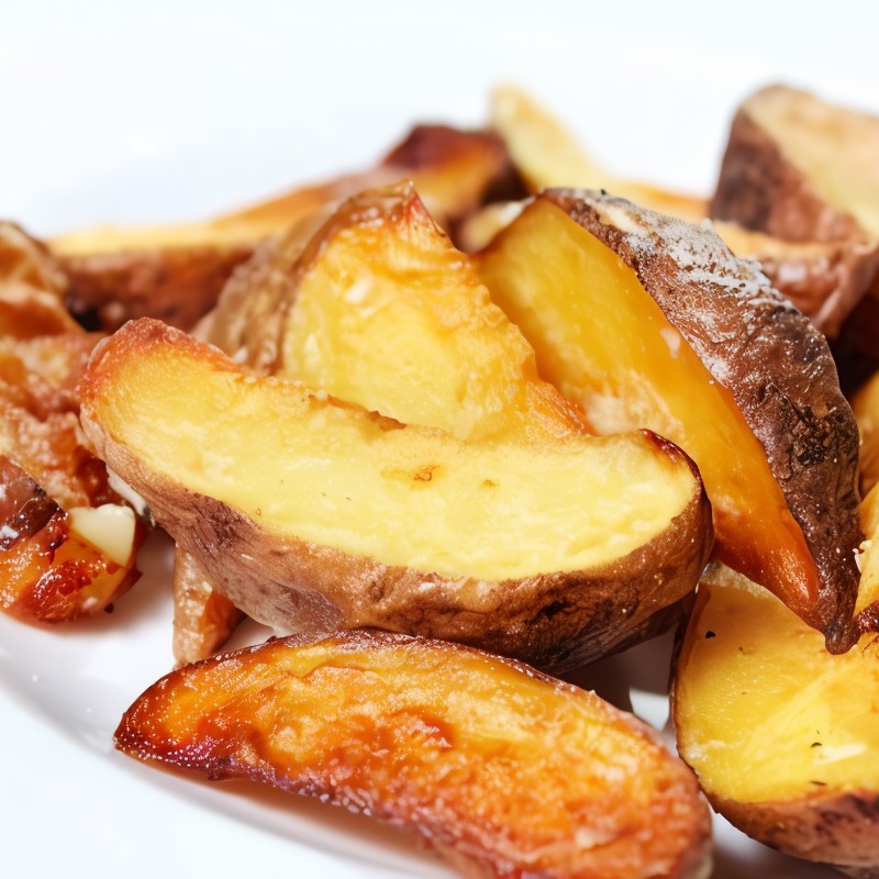 Печеные дольки из батата с чили и чесноком