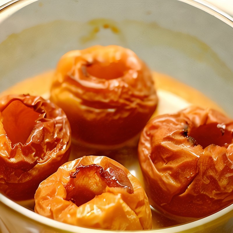 Печеные яблоки с корицей в белом вине