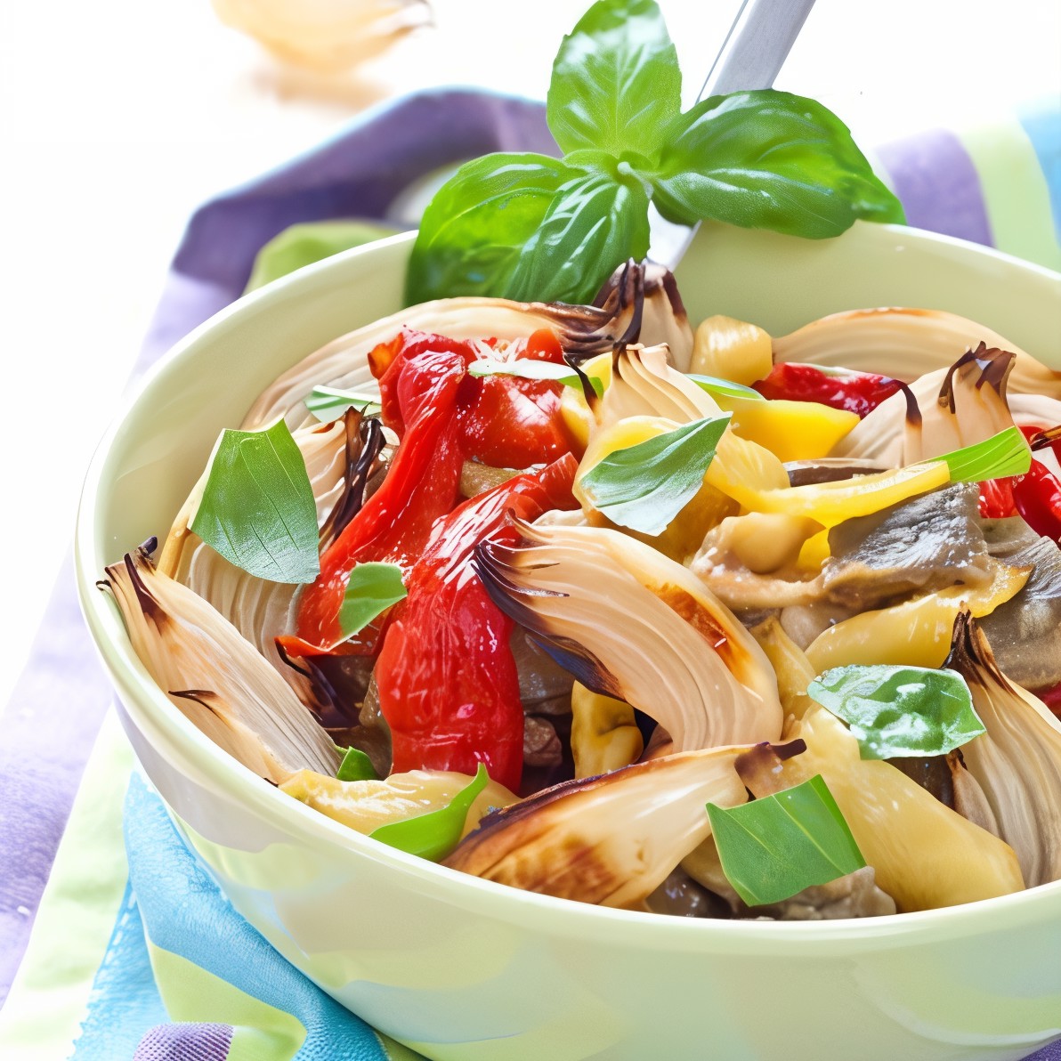 Печеные овощи с розмарином