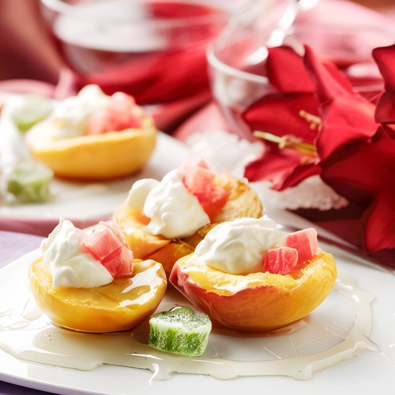 Печеные персики