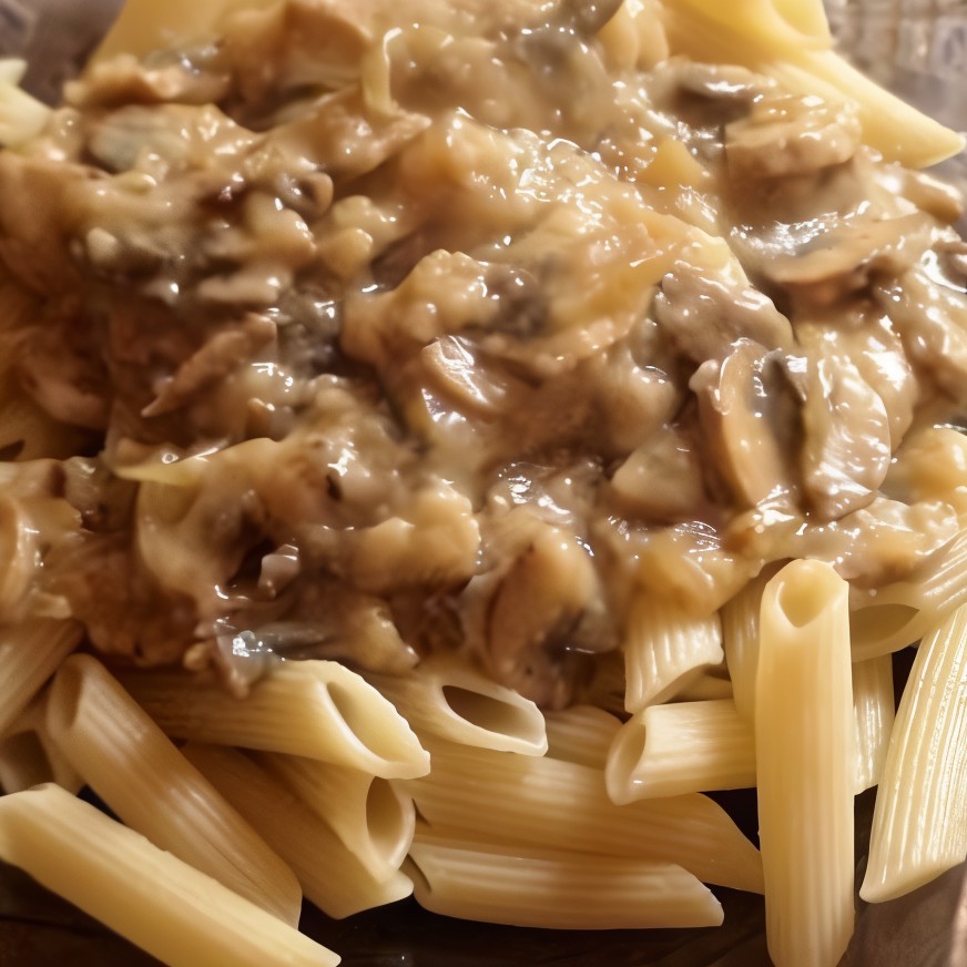 Пенне с шампиньонами