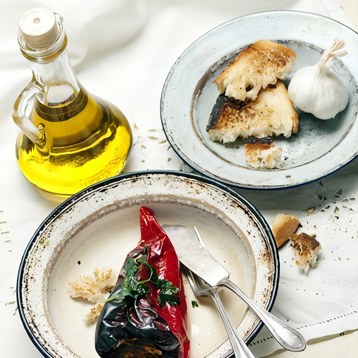 Перцы фаршированные проволоне с майораном