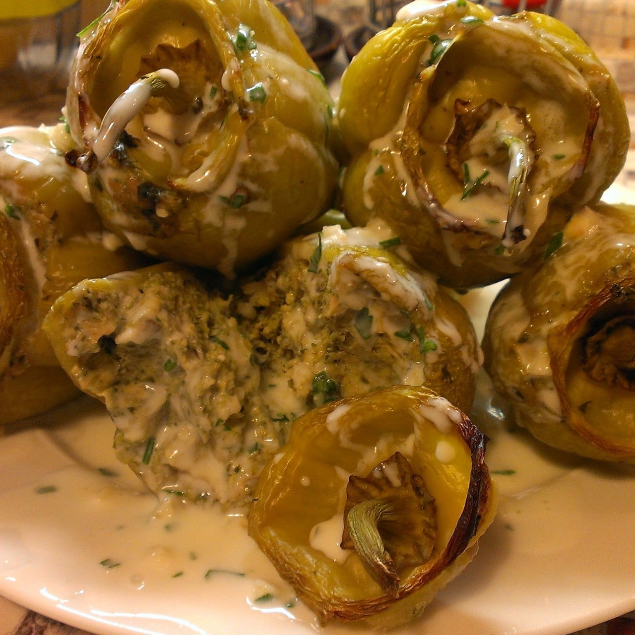 Перец, фаршированный индейкой (Бибяр-долмасы)