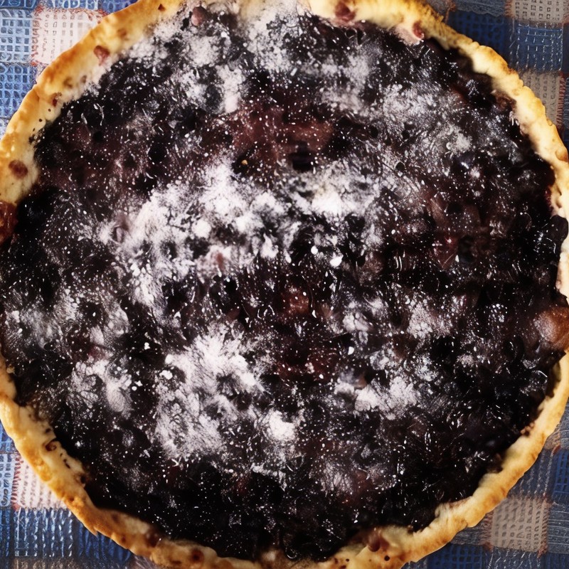 Песочный пирог с черной смородиной