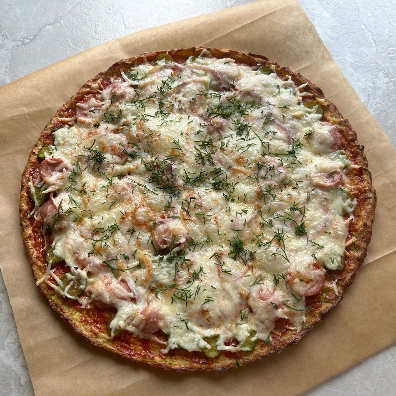 Пицца с кабачковой основой