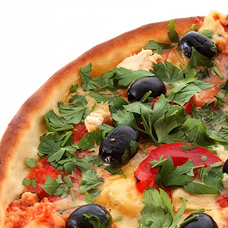 Пицца с сыром моцарелла и вялеными помидорами