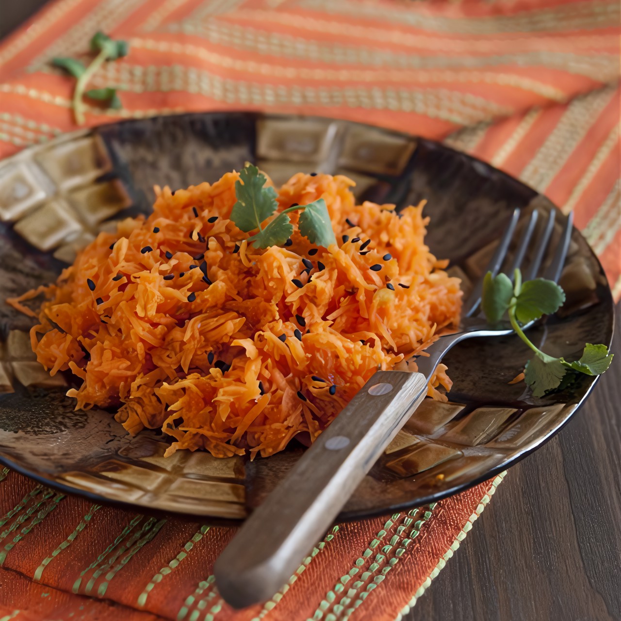 Пикантный морковный салат