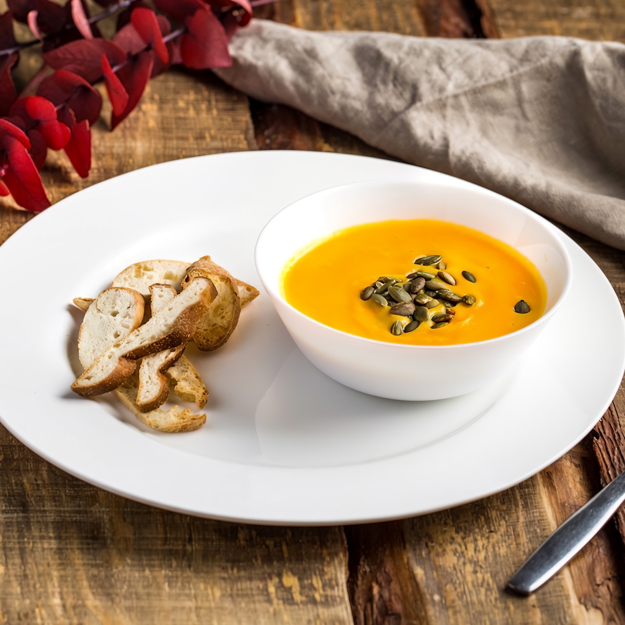 Пикантный тыквенный суп