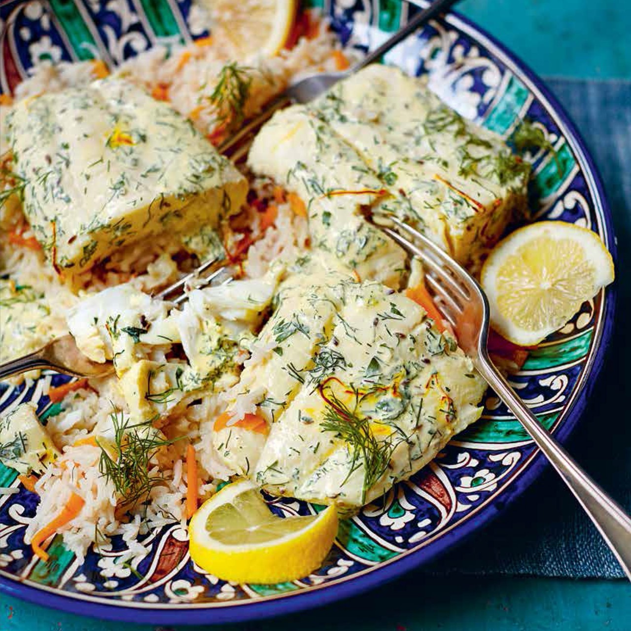 Пилав с рыбой и шафраном