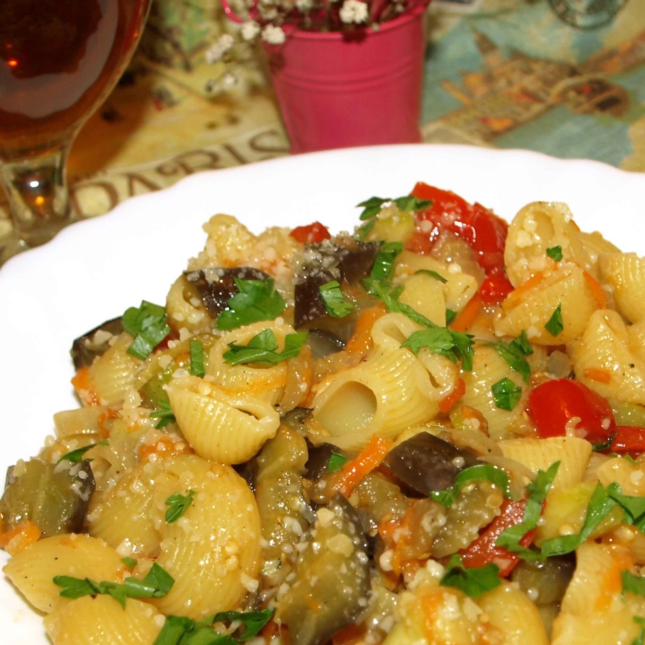 Пипе ригате с овощами