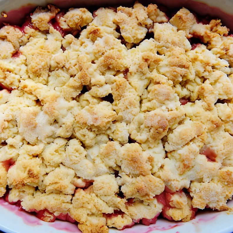 Пирог из ревеня с миндальным экстрактом