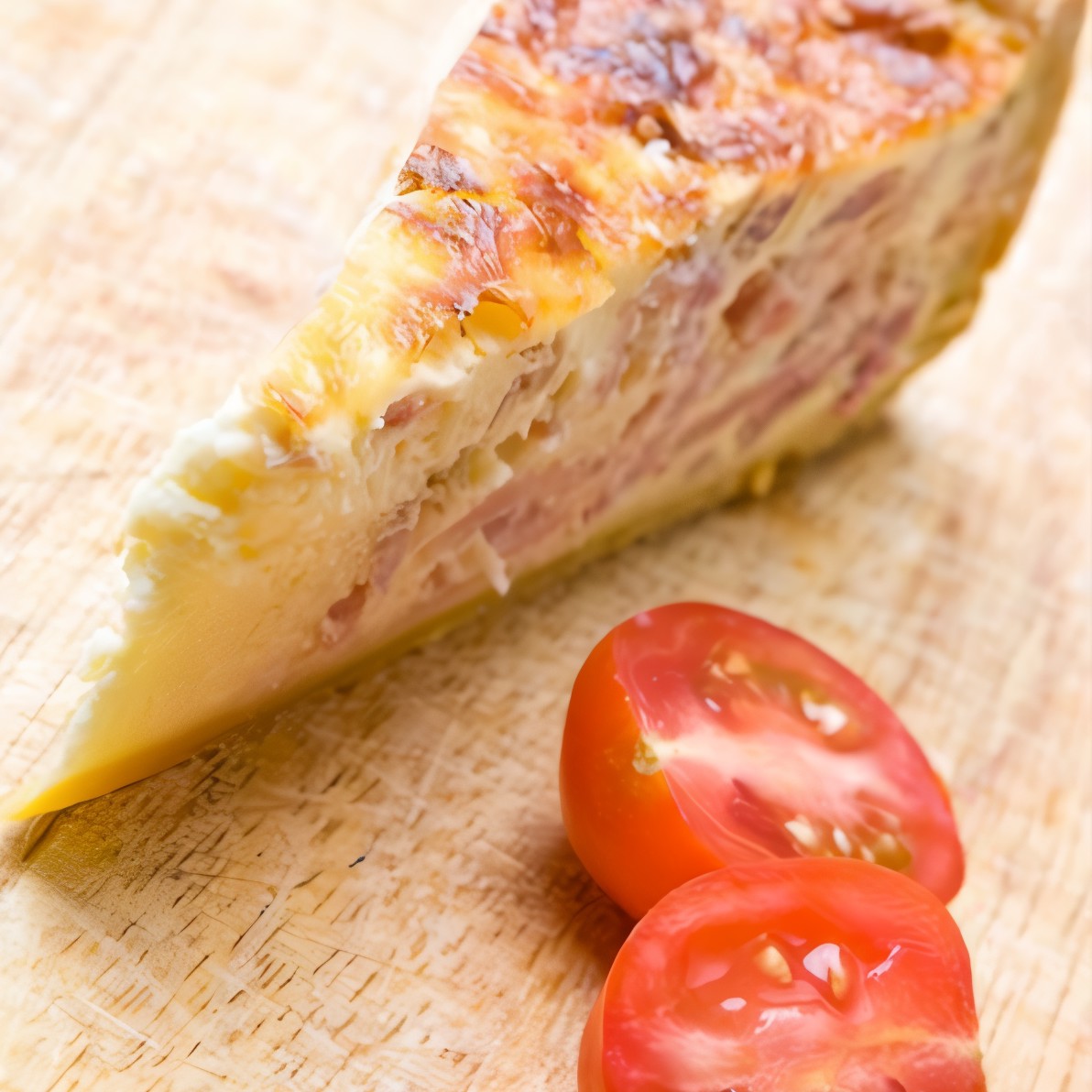 Пирог из слоеного теста с беконом по-лотарингски