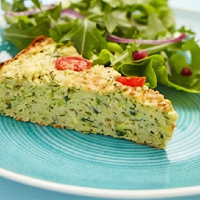 Пирог с цукини, сыром и зеленью