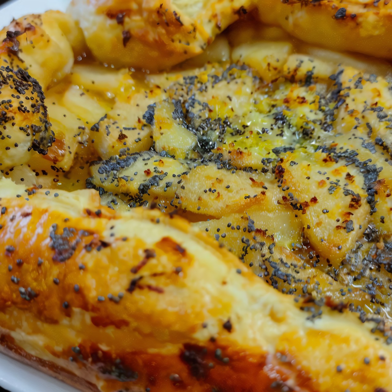 Пирог с грушами и маком