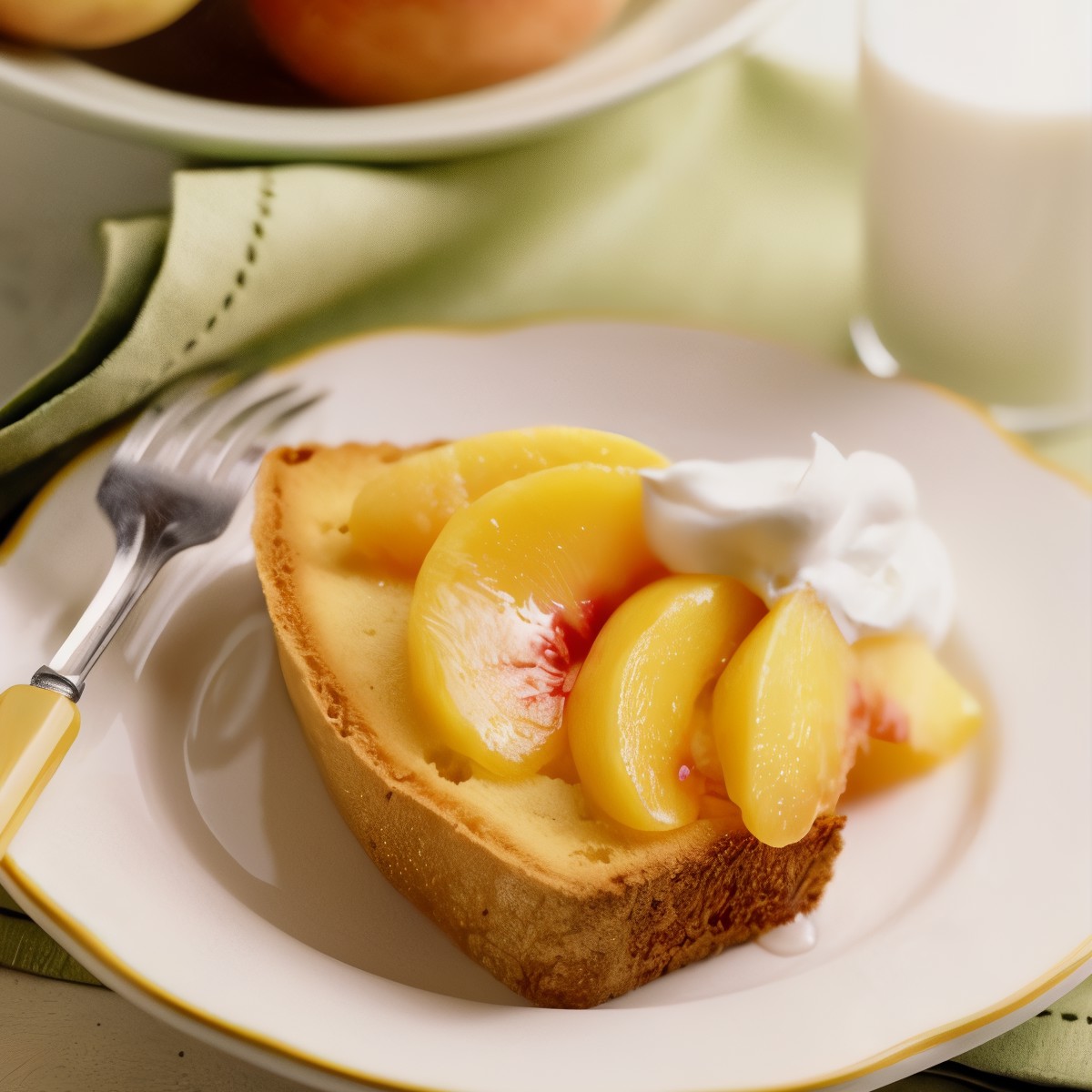 Бисквитный пирог с нектаринами