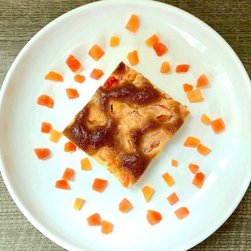 Пирог с папайей, киви и бананами