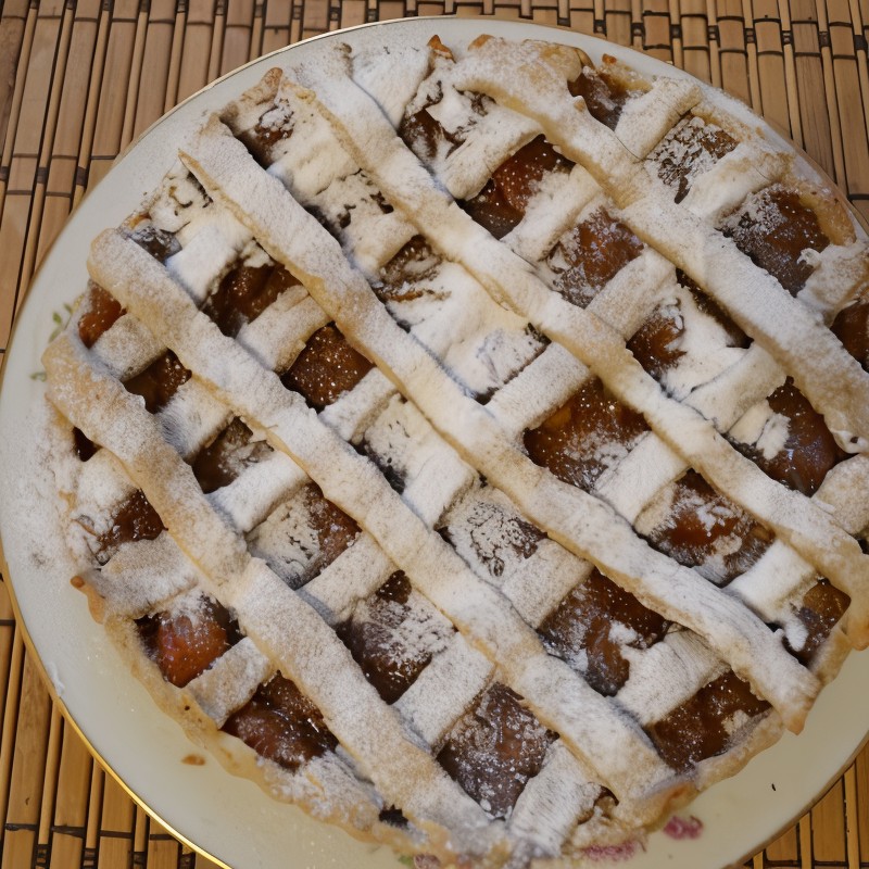 Пирог на ржаной муке с вареньем