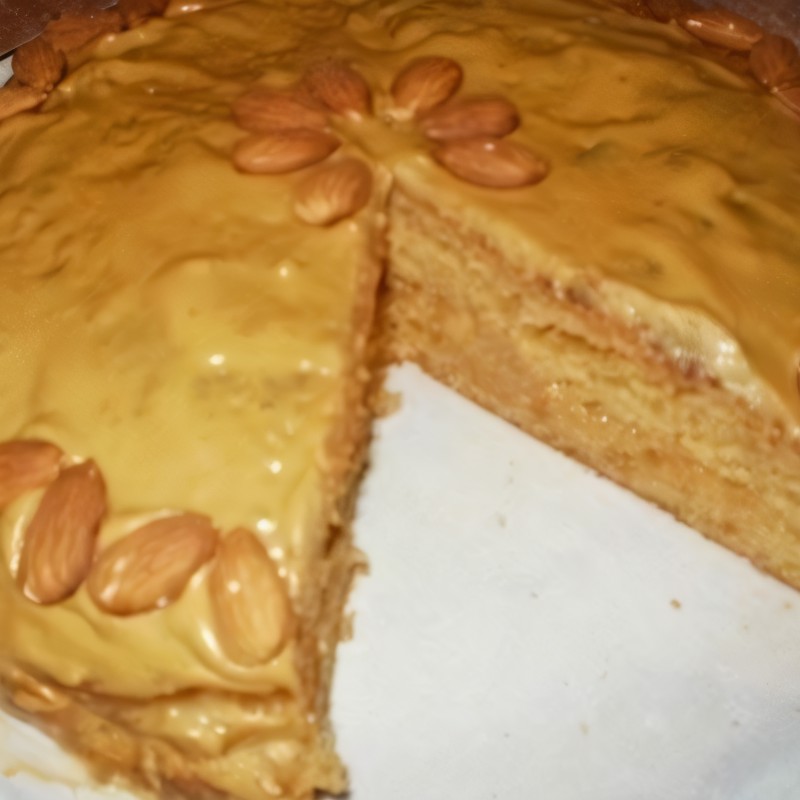 Пирог со сгущенкой к чаю