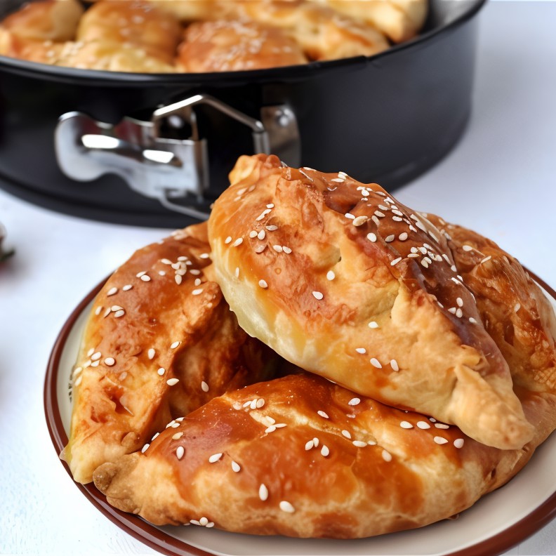 Пирожки слоеные с курицей и пармезаном