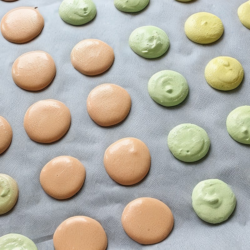 Пирожные макароны на итальянской меренге