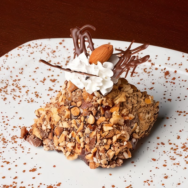 Пирожные с орехами пекан и коричневым сахаром в карамельной глазури