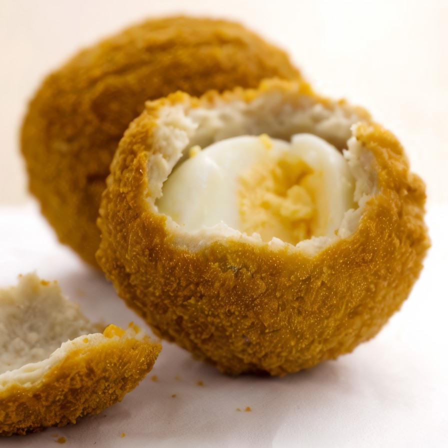 Пышки с яйцом