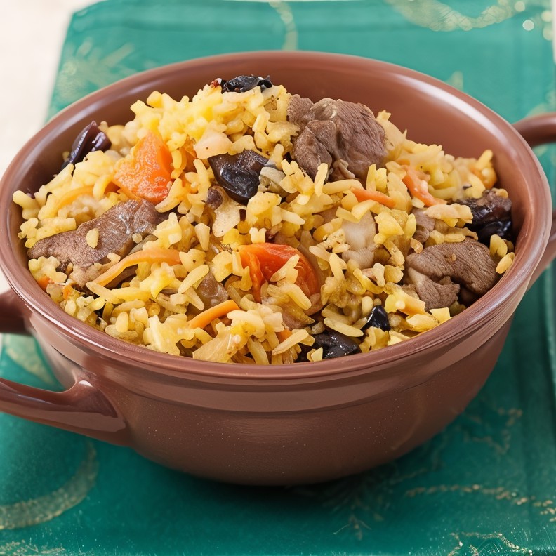 Плов с бараниной и сухофруктами