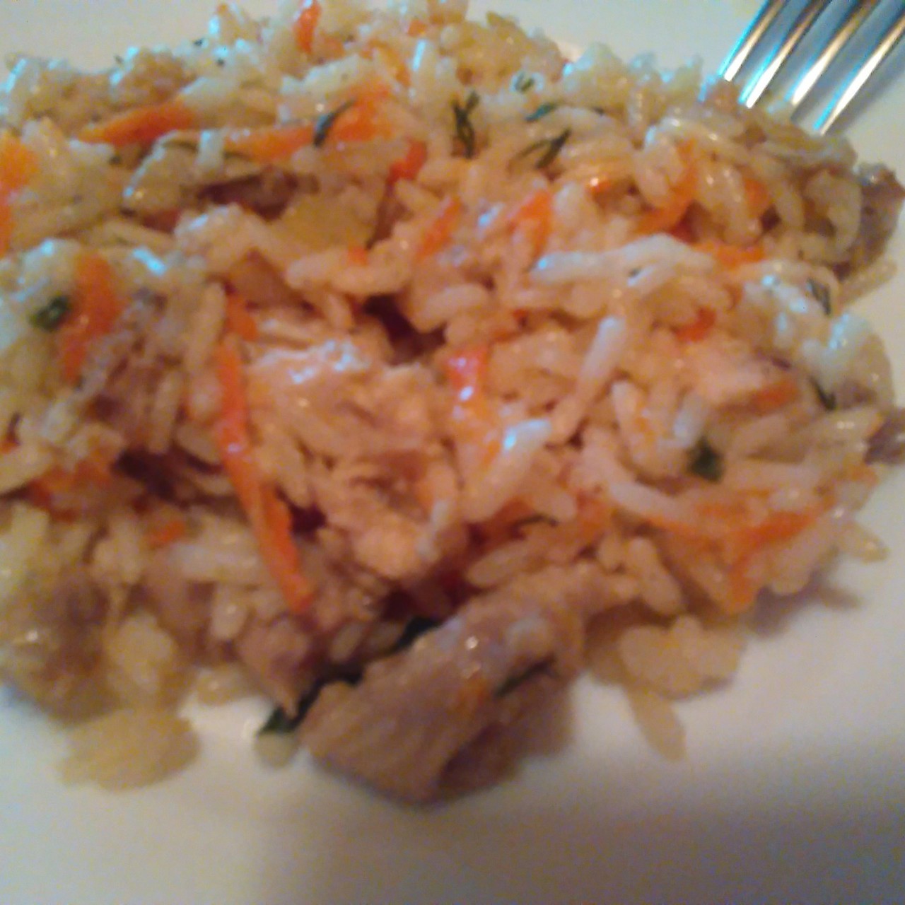 Плов с курицей на курином бульоне