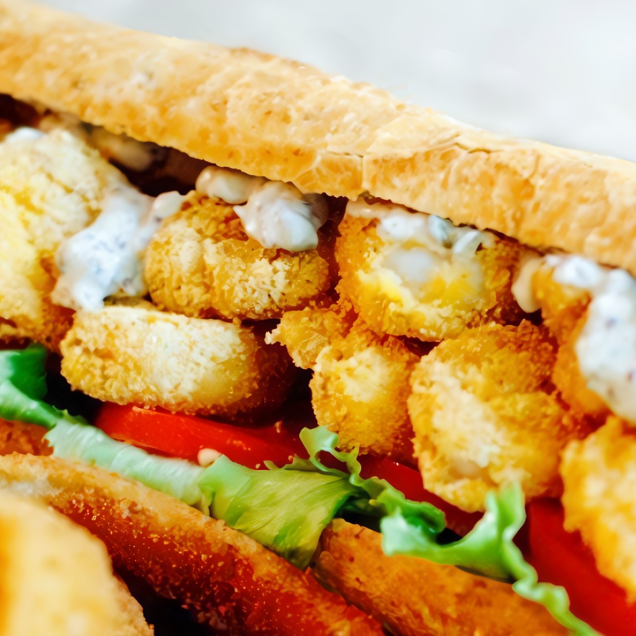 По-бой сендвич с устрицами