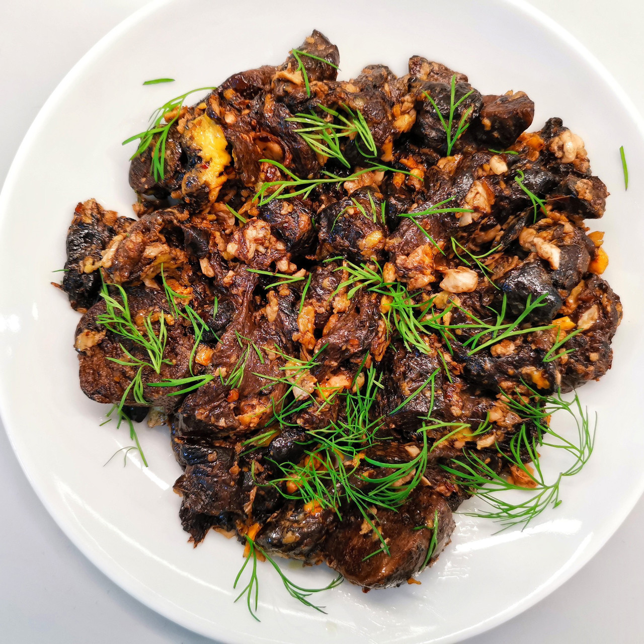 Подосиновики, обжаренные в сливочном масле с яйцом