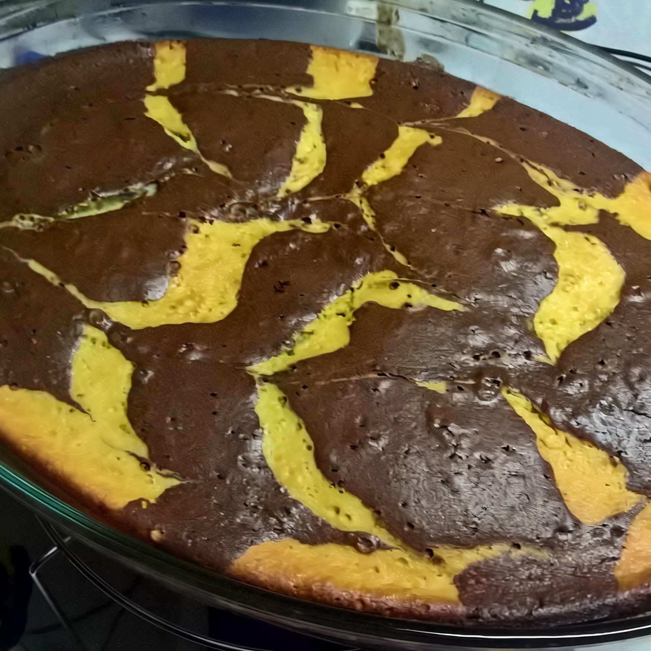 Полосатый шоколадно-апельсиновый кекс