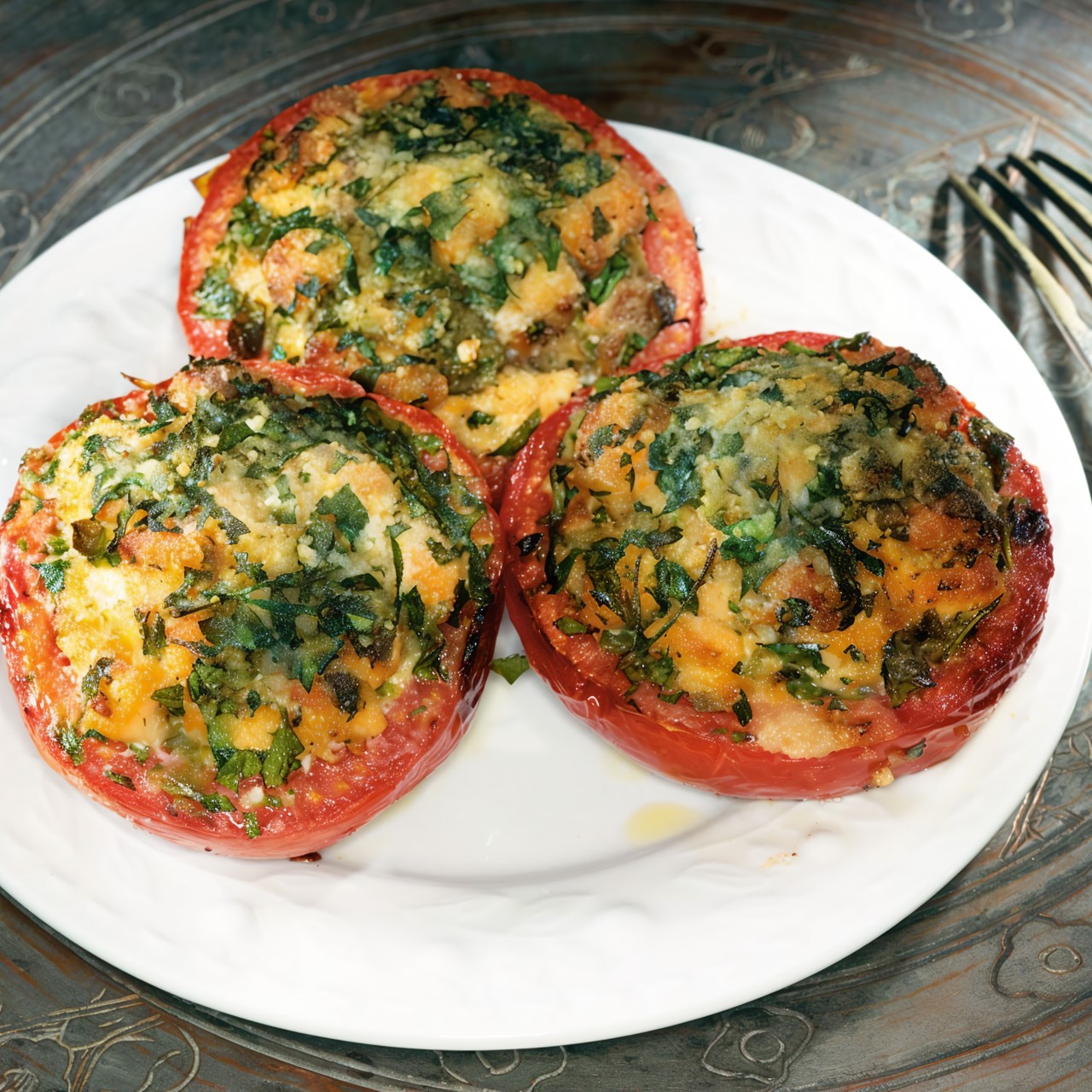 Помидоры фаршированные семгой и каперсами