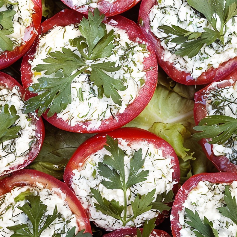 Помидоры фаршированные творогом