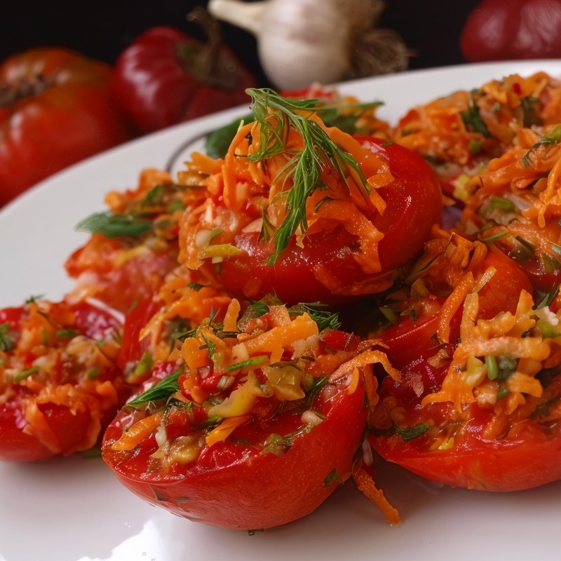 Помидоры маринованные по-корейски