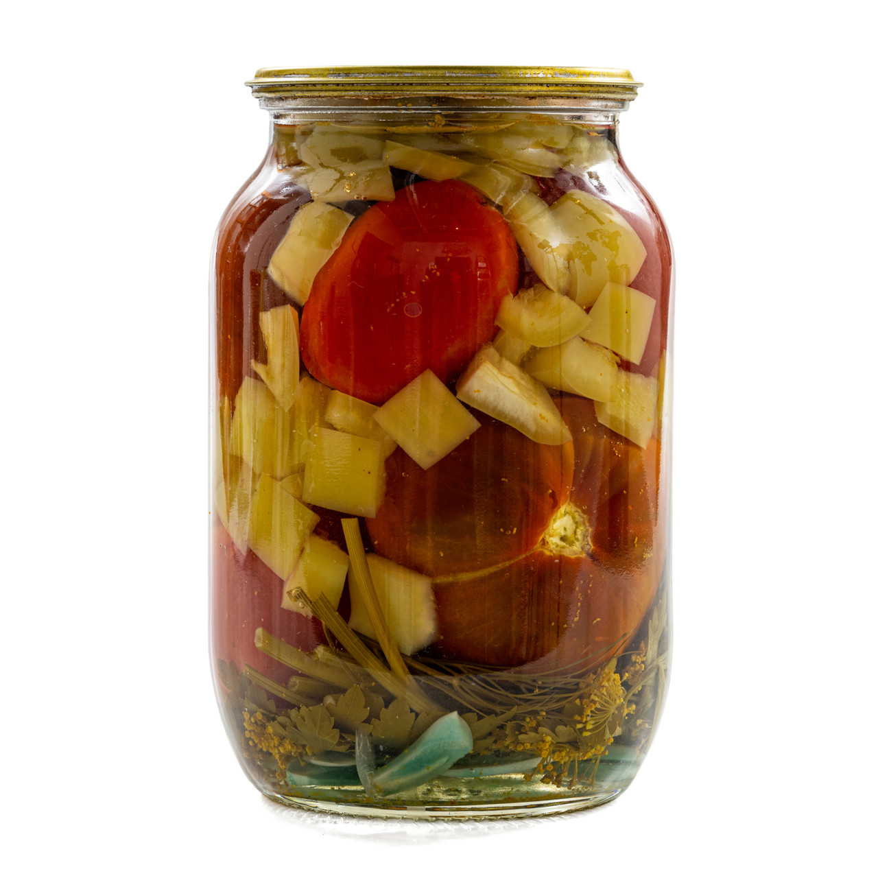 Помидоры с перцем на зиму