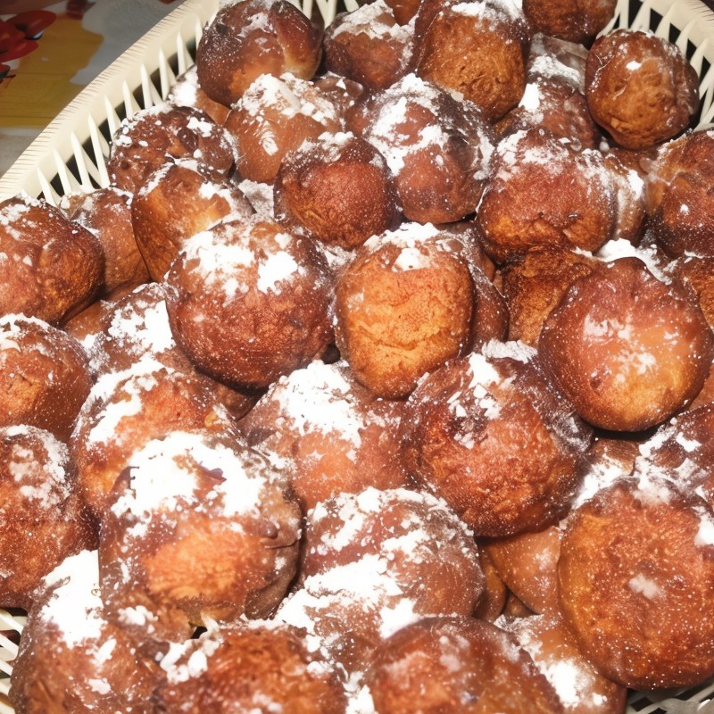 Пончики творожные с ванилью