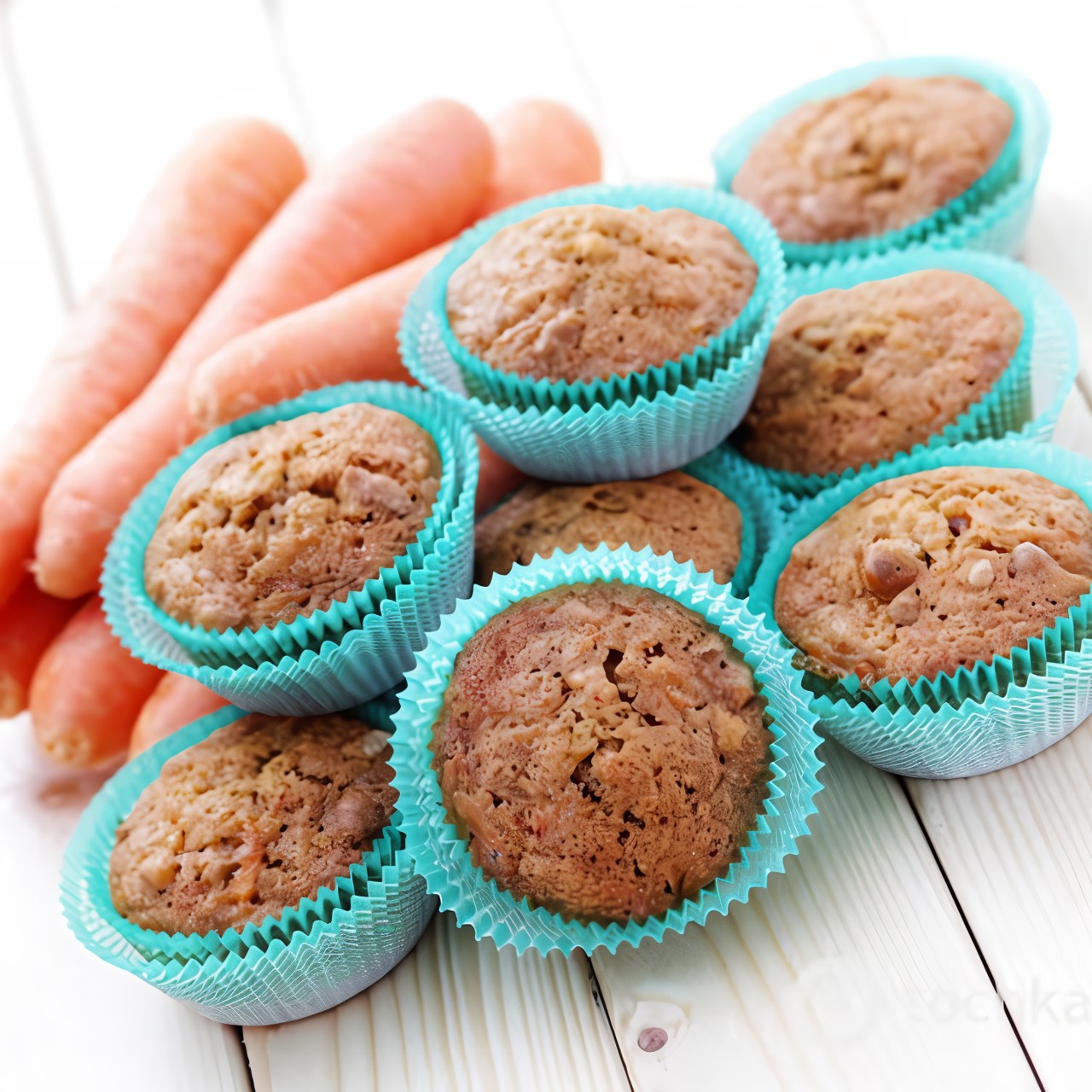 Постные яблочные маффины