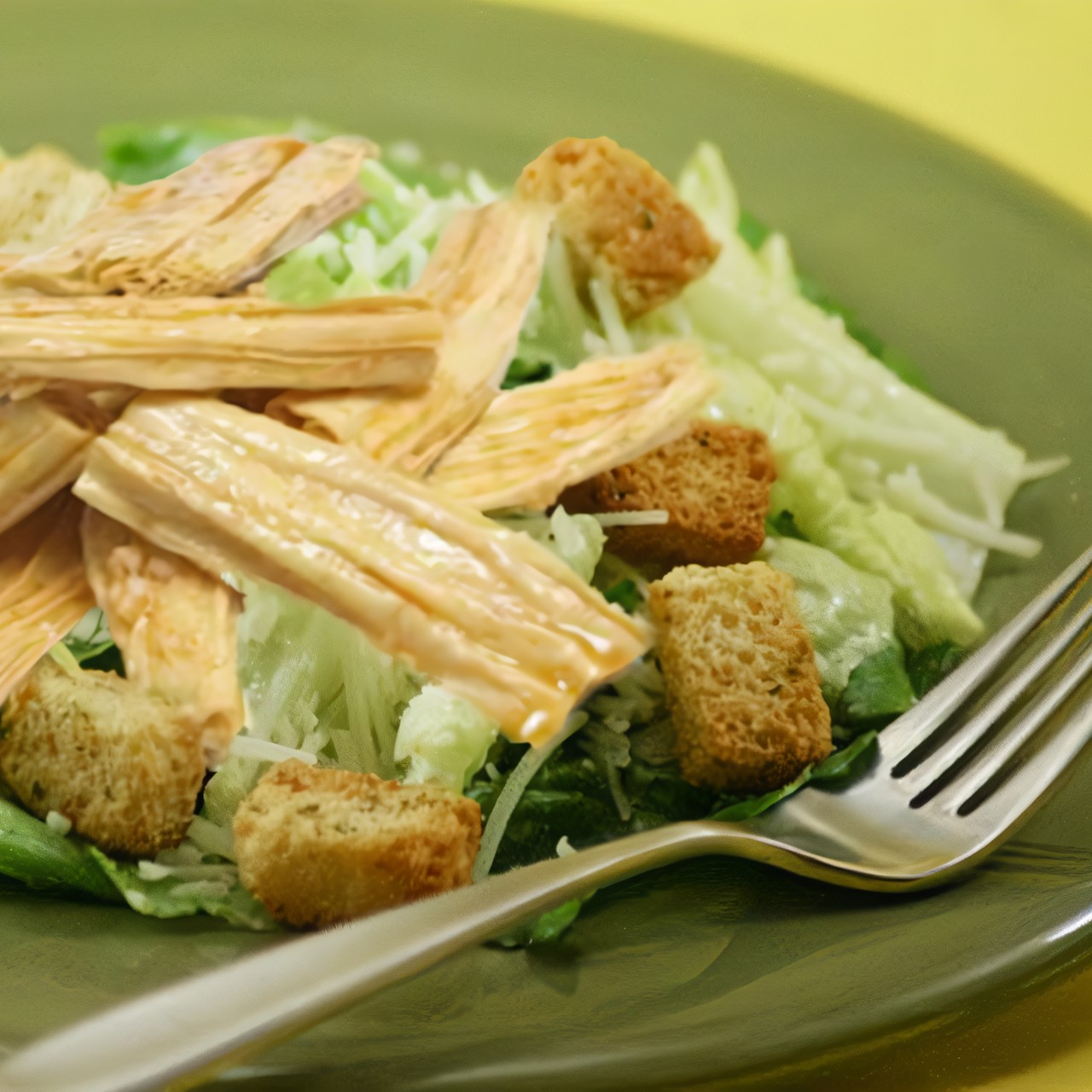 Постный «Цезарь» со спаржей