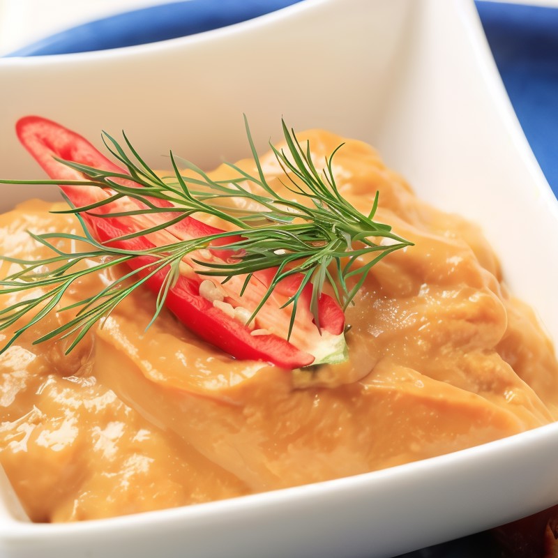 Постный сырный крем с красным перцем