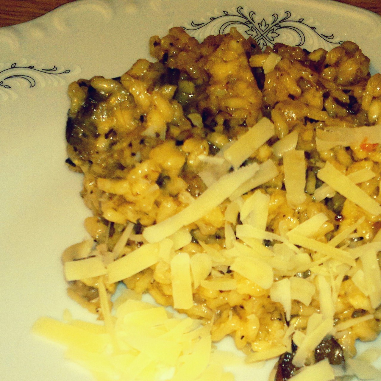 Простое ризотто с грибами (Risotto facile ai funghi)