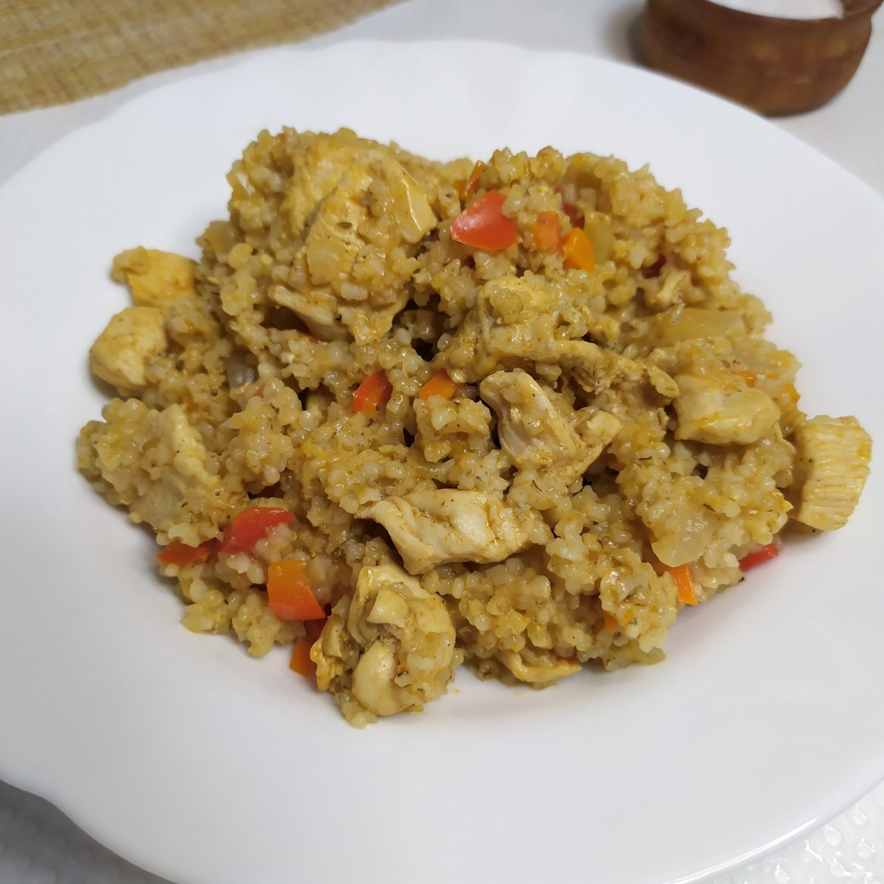 Пшеничная каша с курицей