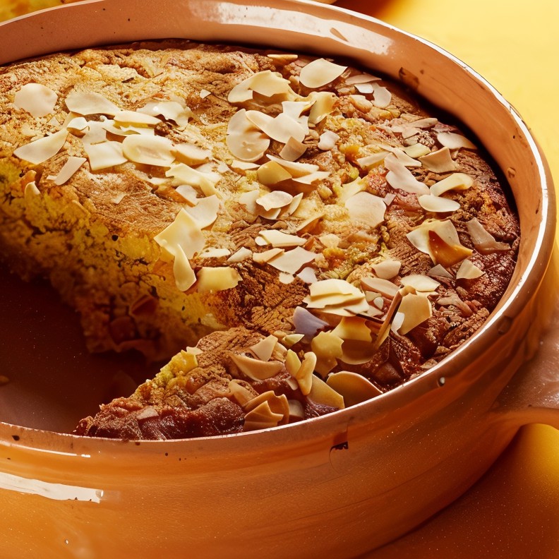 Пудинг из тыквы с яблоками