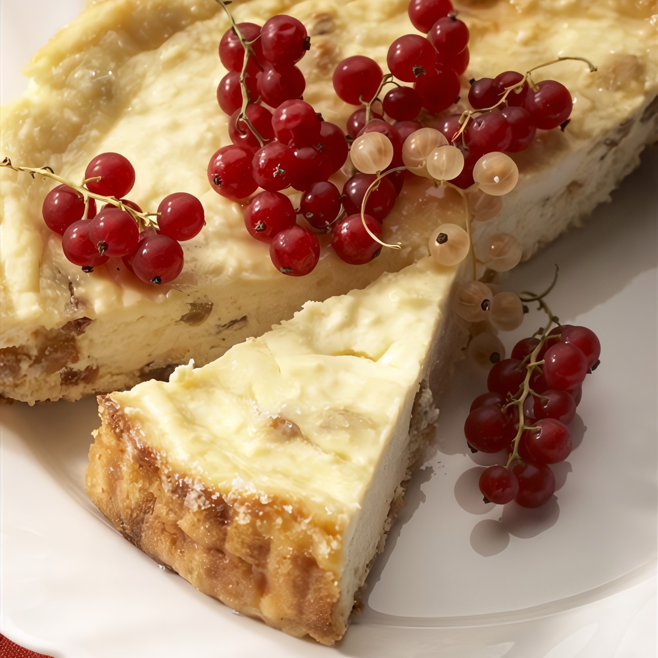 Пудинг творожный с изюмом и яблоками