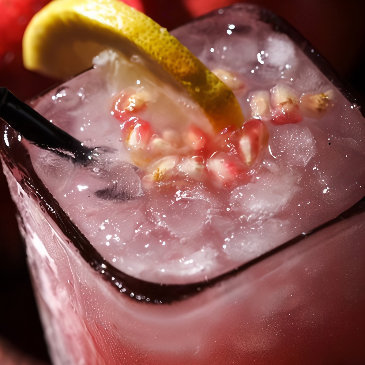 Пунш из шампанского с гранатами