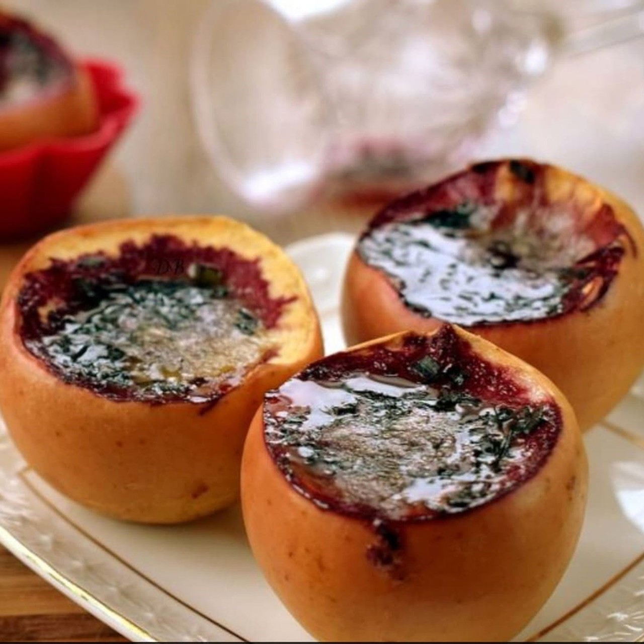 Пьяные яблоки с ликером