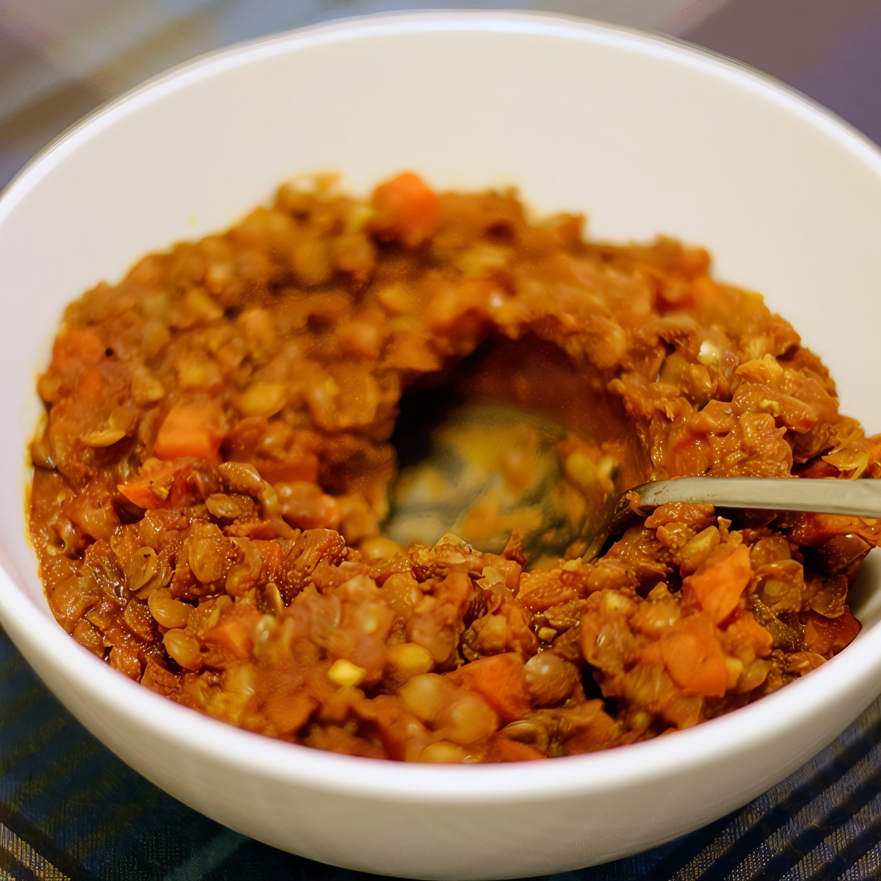 Рагу из чечевицы и томатов