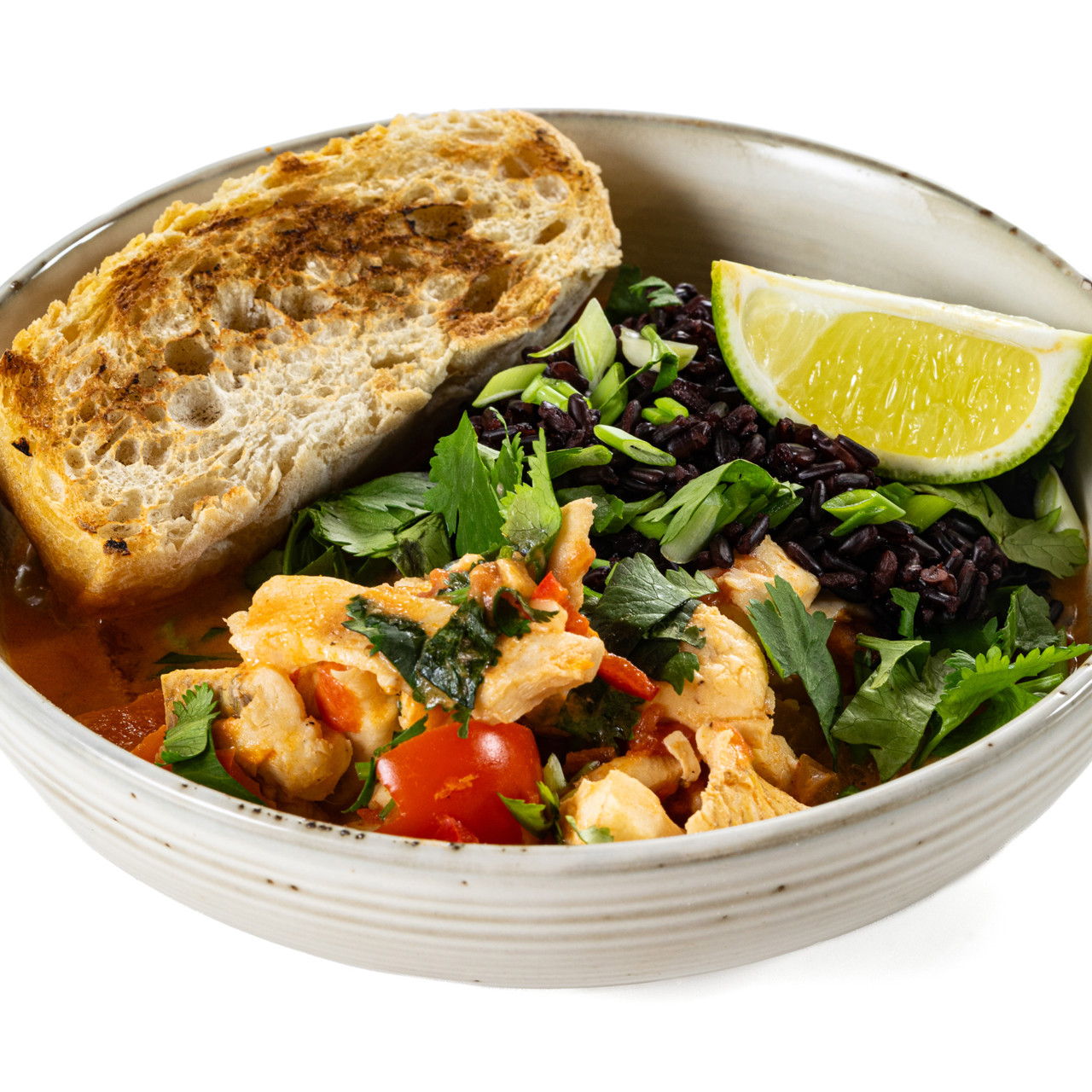 Рагу из камбалы с кокосовым молоком