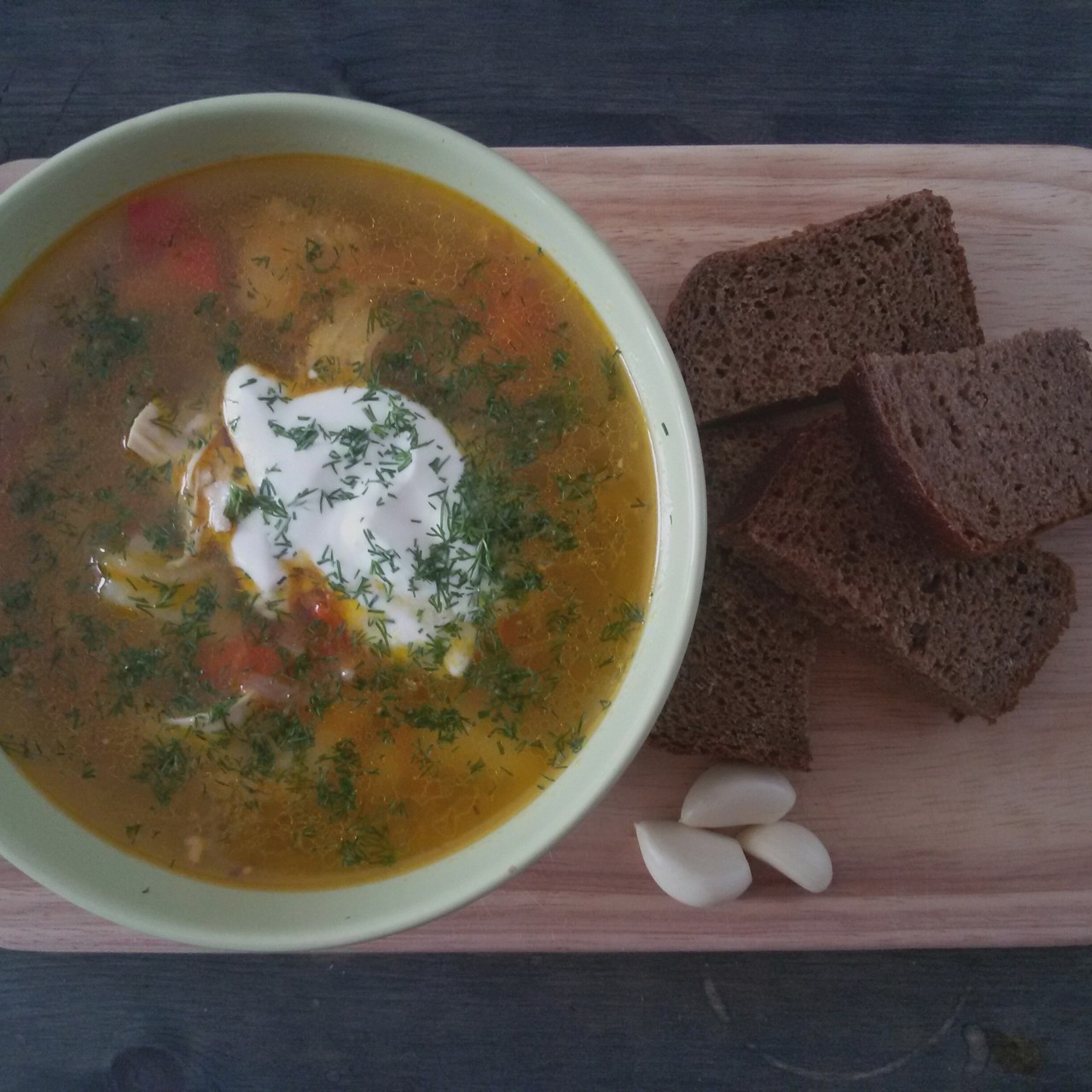 Рассольник с курицей