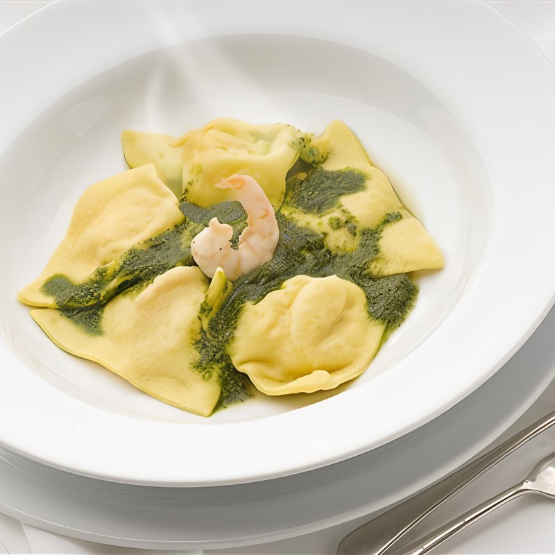 Равиоли с креветками