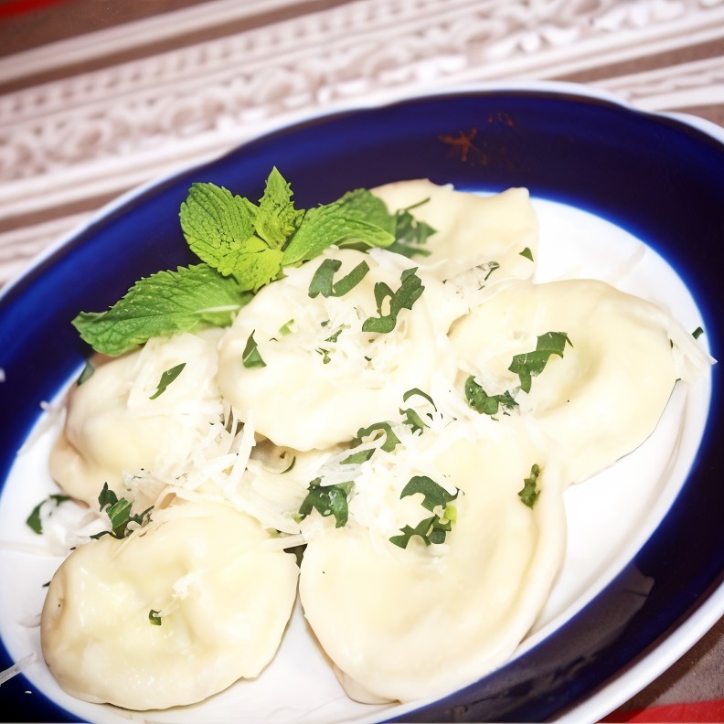 Равиоли со шпинатом, козьим сыром и творогом